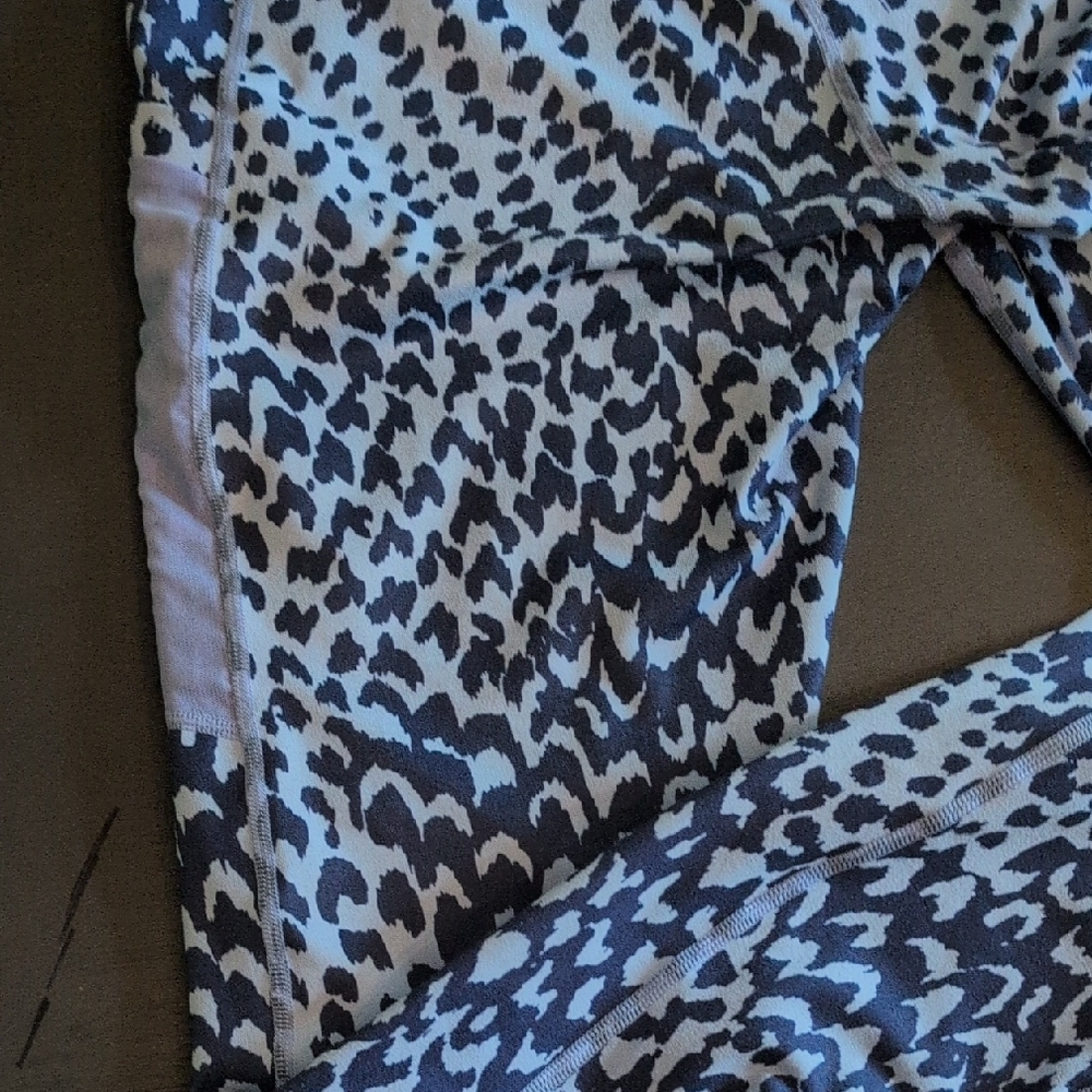 Fabletics Navy and Light Blue Patterned Leggings - image 10